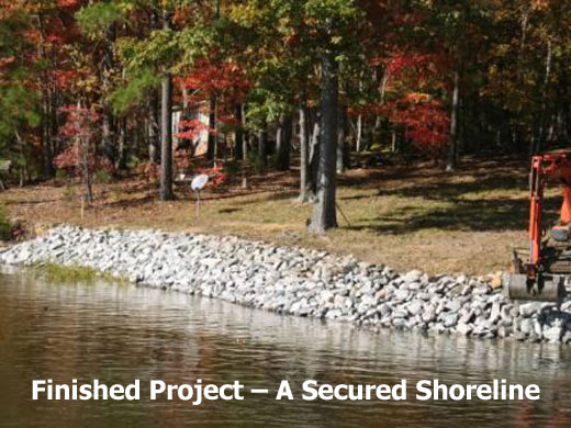 Securing Shorelines of Lake Gaston